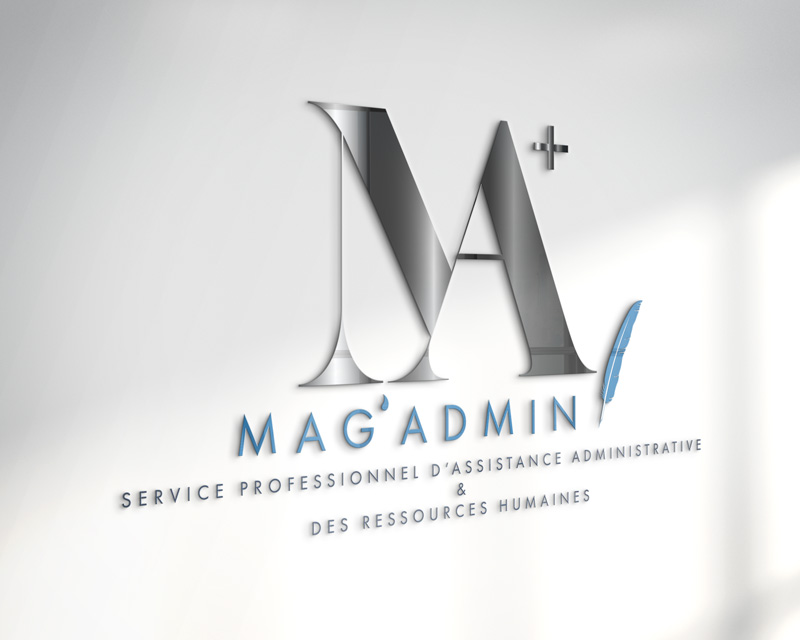 Design de présentation du logo de la société Mag Admin Plus